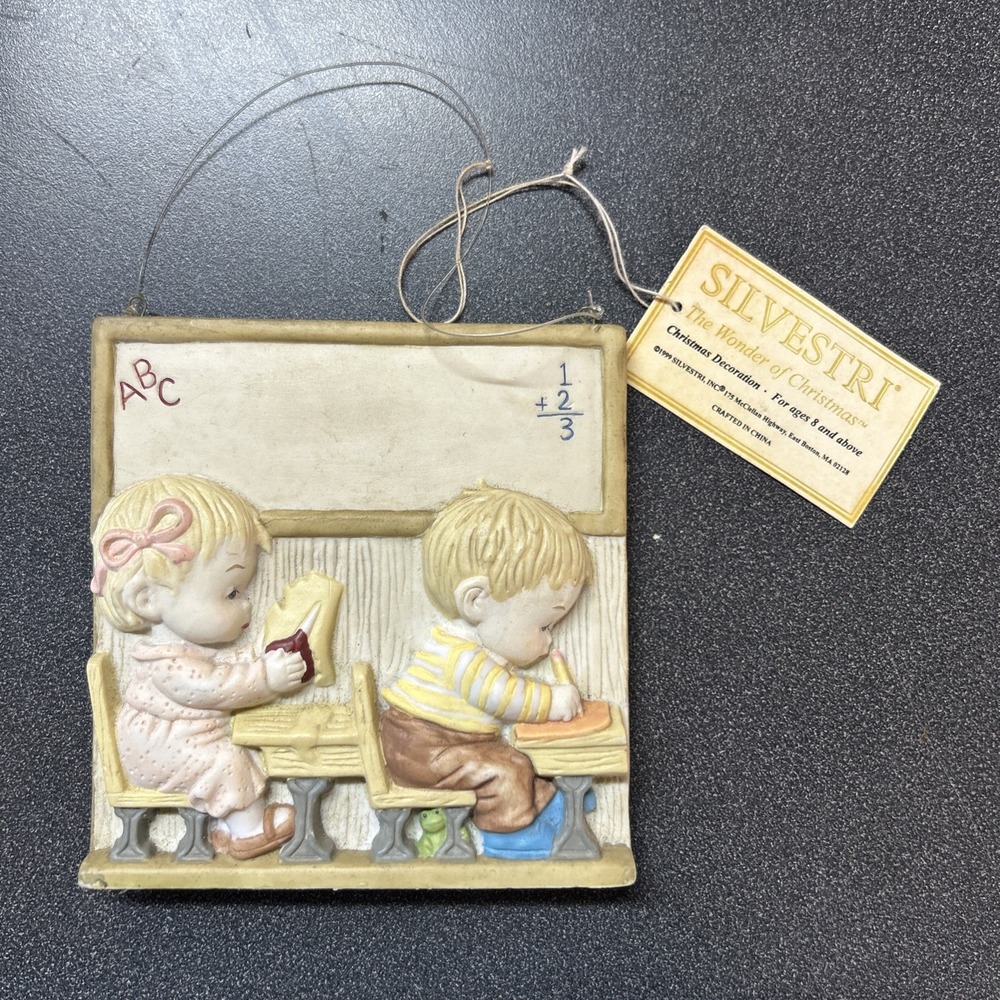 Karen Rossi Silvestri School Days Christmas Ornament Porcelain Kids Classroom‎